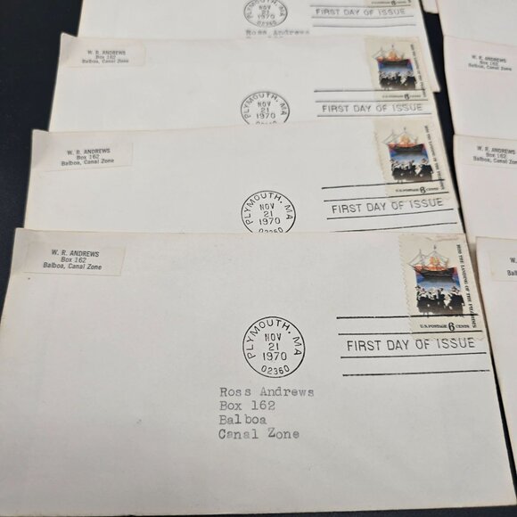First Day Of Issue Covers U.S. Pilgrim 6¢ Stamp Plymouth MA 1970 Lot LI3015 - Picture 2 of 7